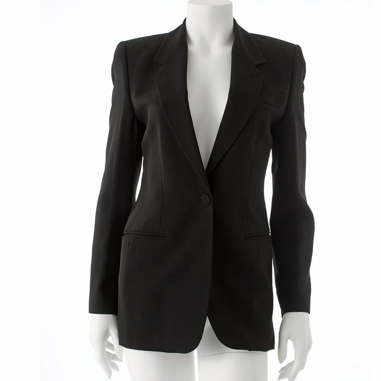 EMPORIO ARMANI, a black suit jacket.