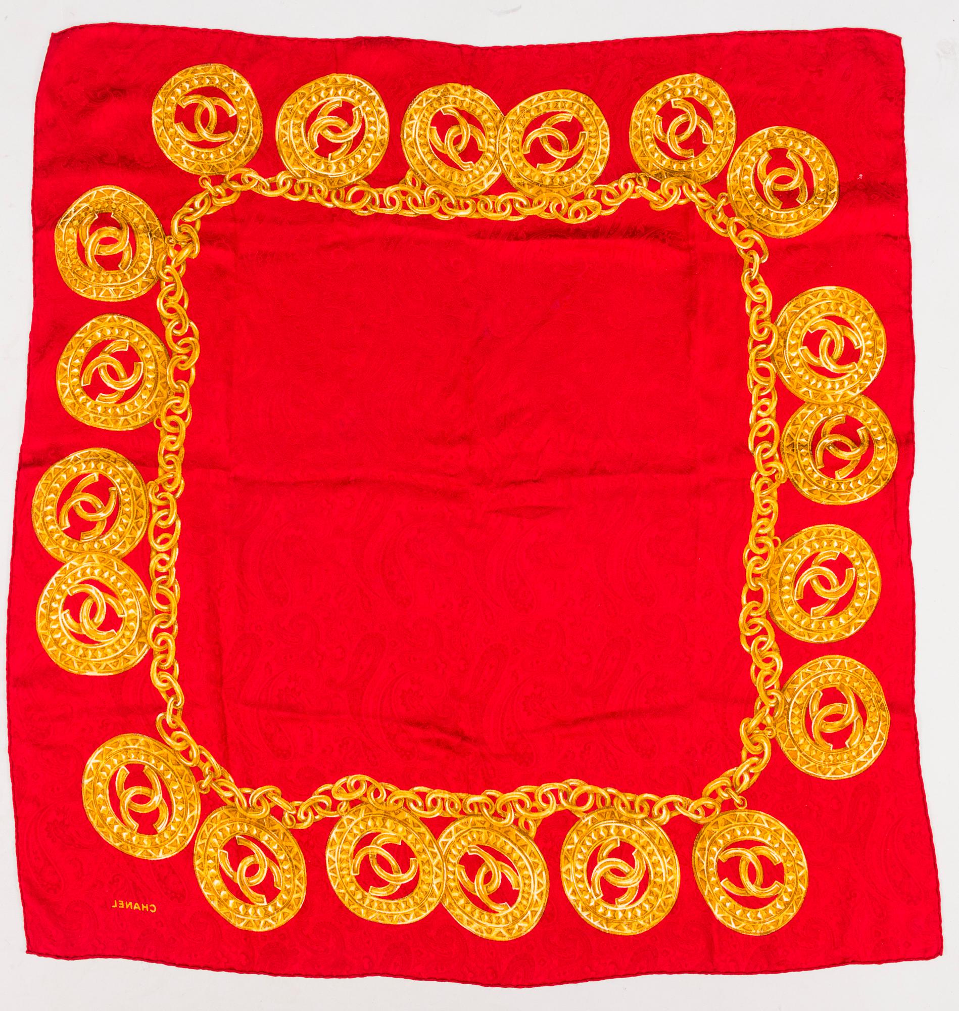 CHANEL Silk Scarf.