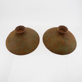 Olof Hult, trädgårdsurnor, ett par, "Mikrokosmos", Näfveqvarns Bruk.