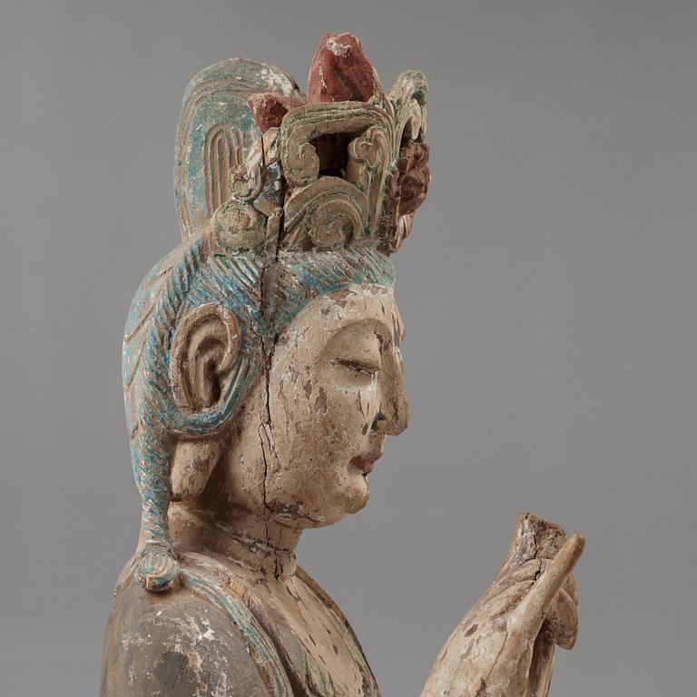 GUANYIN, träs. Qingdynastin, 16/1700-tal.