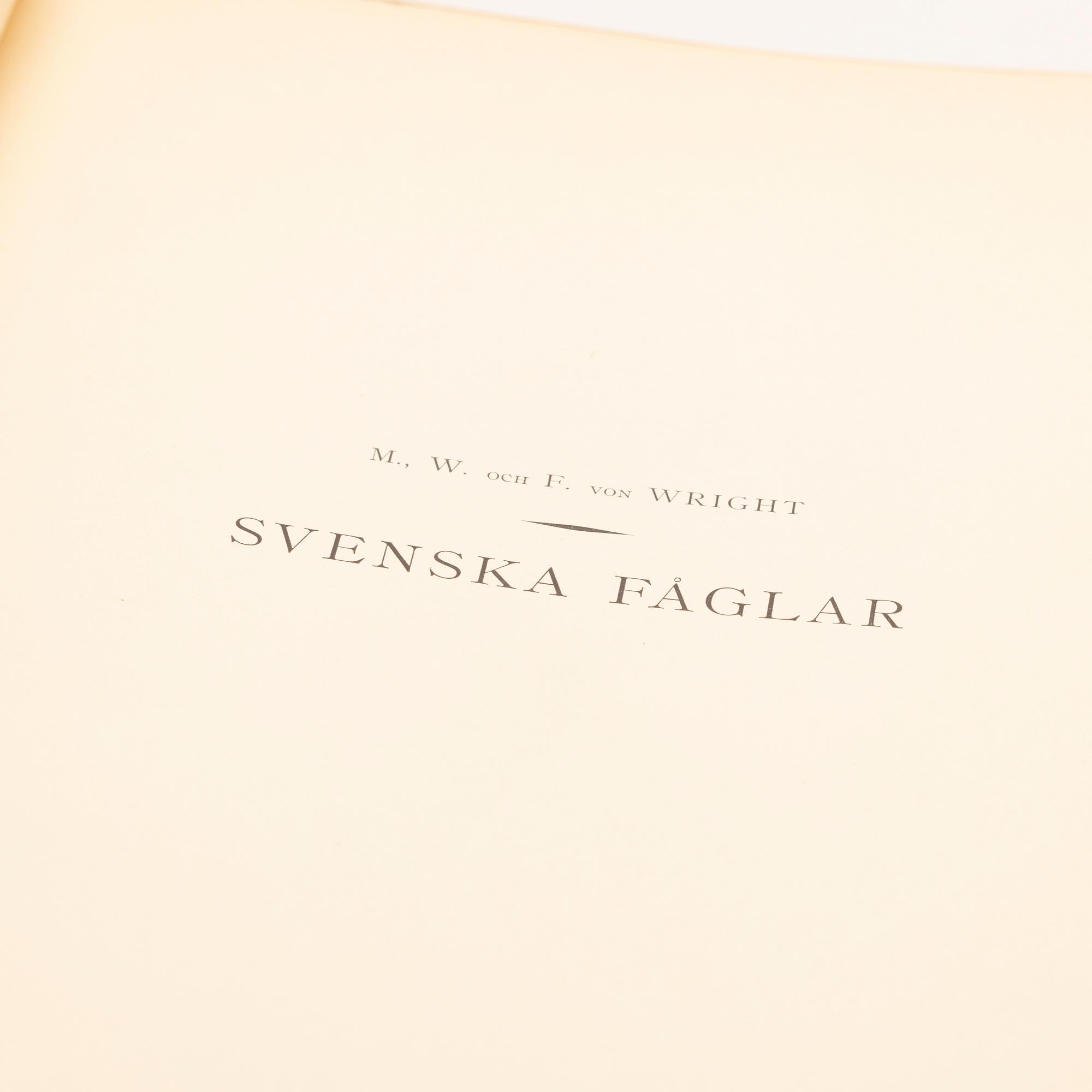 Brothers von Wright, book set, 3 volumes, “Swedish Birds”, A. Börtzells tryckeri AB, Ivar Baarsen, Stockholm, 1929.