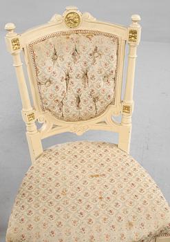 SOFFA samt STOLAR, ett par, tidigt 1900-tal.