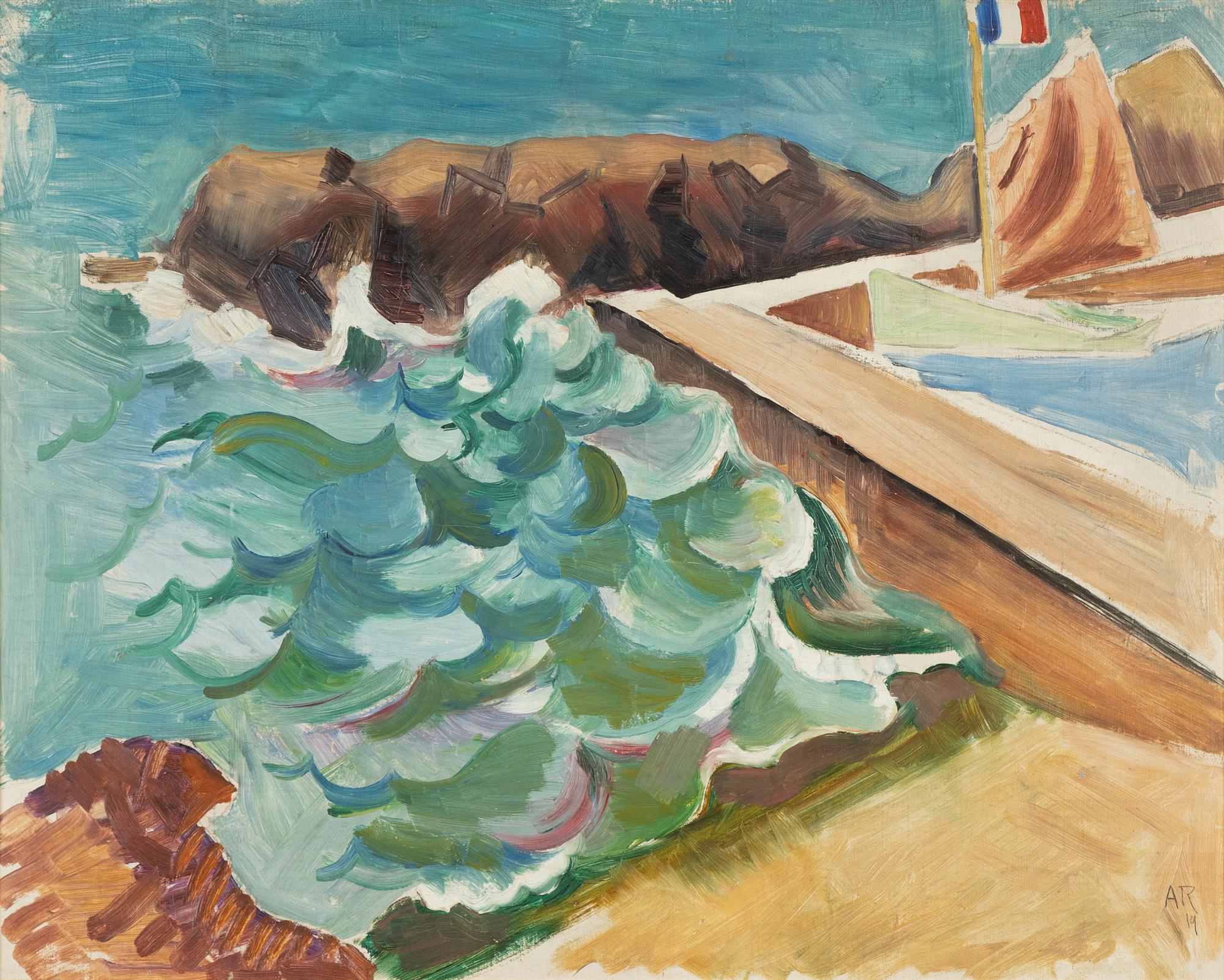 Axel Revold, oil on canvas, signed and fdated -19.