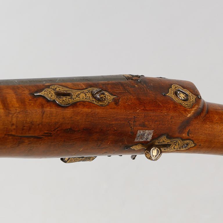 A miquelet lock rifle, probably Turkey, first half of/mid 19th century.