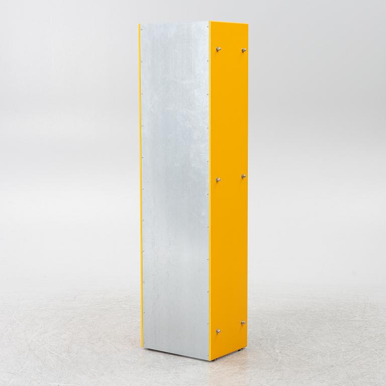 Unidentified designer, newspaper rack, contemporary.