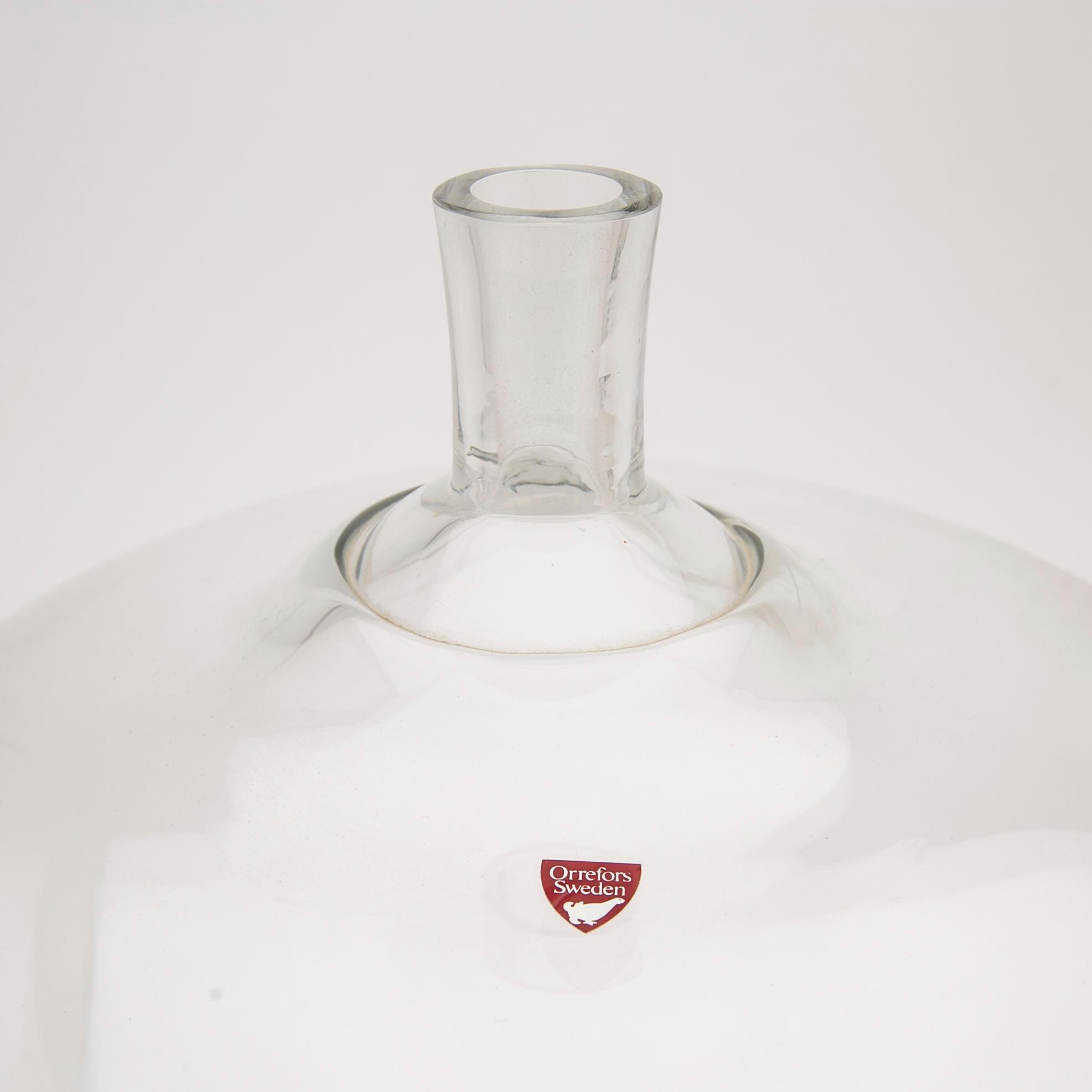 Ingeborg Lundin, Glass vase, "Äpplet", Orrefors, after 1957.