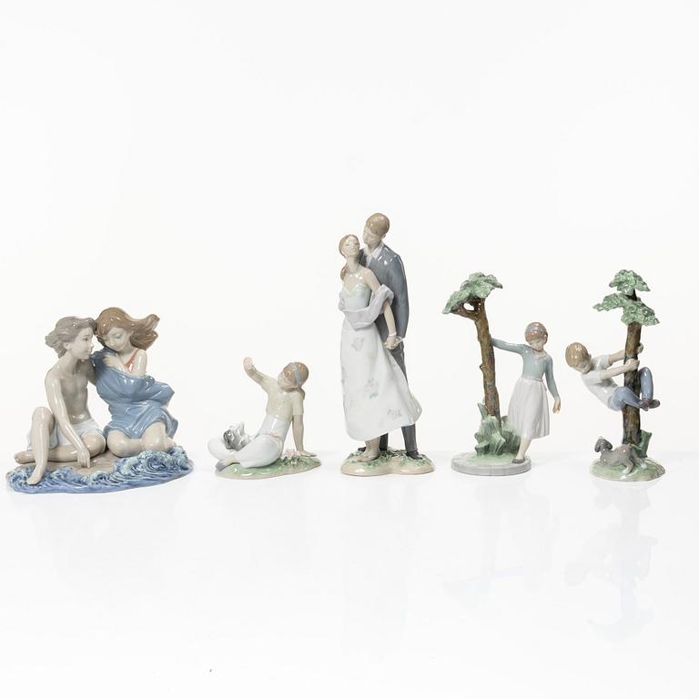 Lladró, 5 figuriner, "Tree of reflections", "Tree of adventures", "Perfect match", Playtime with petals", "Summer crush".