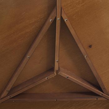 A Josef Frank walnut and burled wood sofa table, model 2139, post 1985.