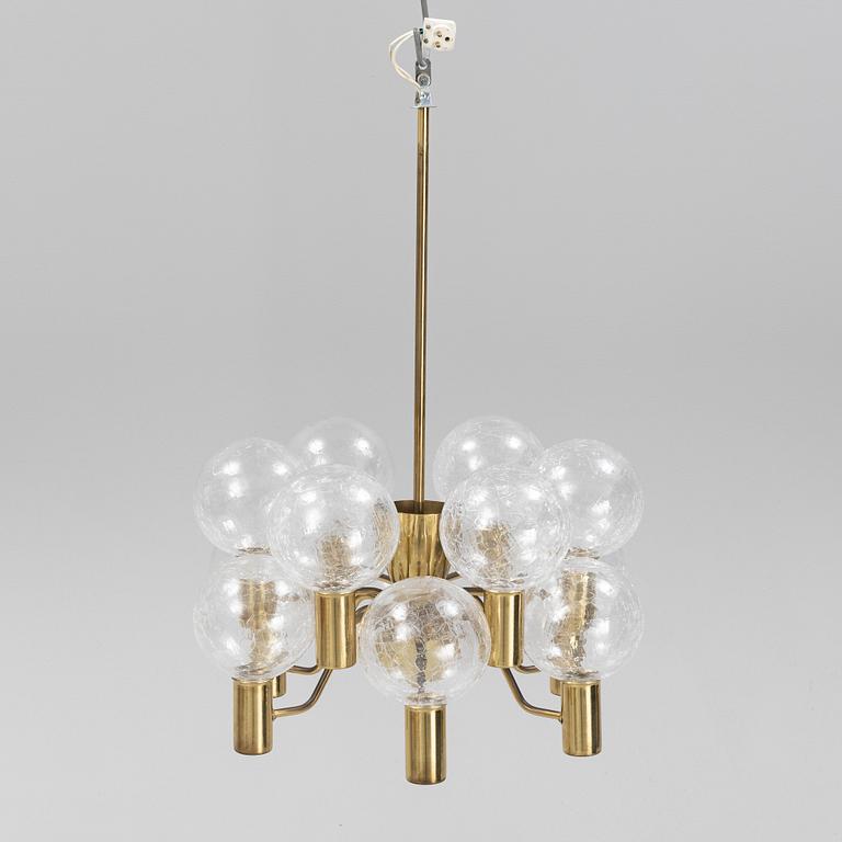 Hans-Agne Jakobsson, a 'Patricia T-372-12' brass and glass ceiling light, Markaryd.