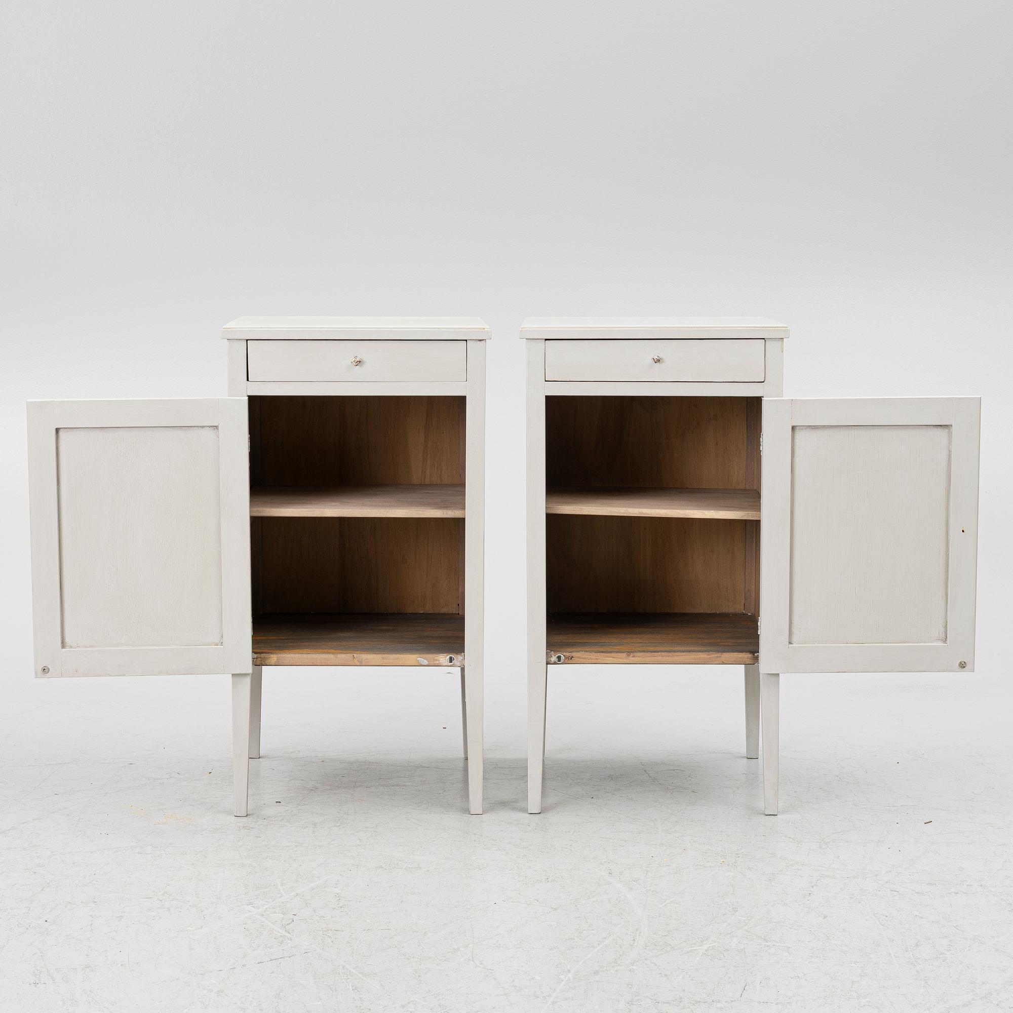 Nightstands, a pair, 20th century.