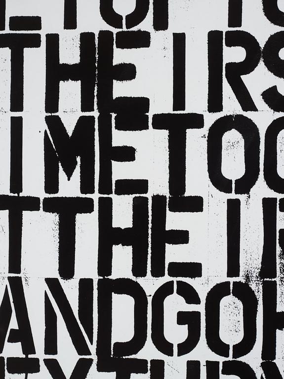 Christopher Wool and Felix Gonzalez-Torres,  "Untitled", offsetlitografi, 1993.