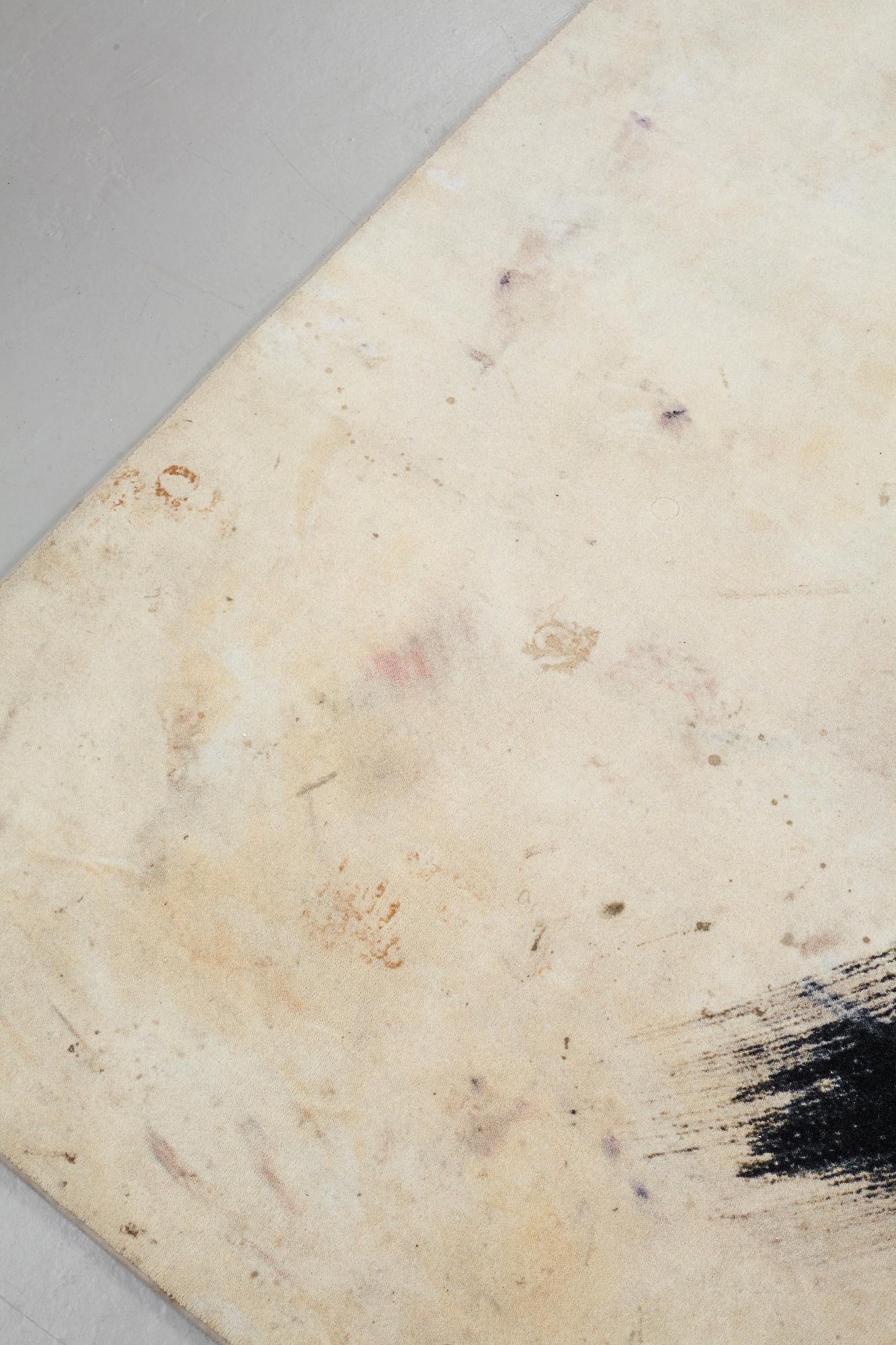 Maria Boström, MATTO, "Sideways", a printed decor after a painting by Maria Boström for Moooi carpets 2018, ca 301,5 x 298 cm.