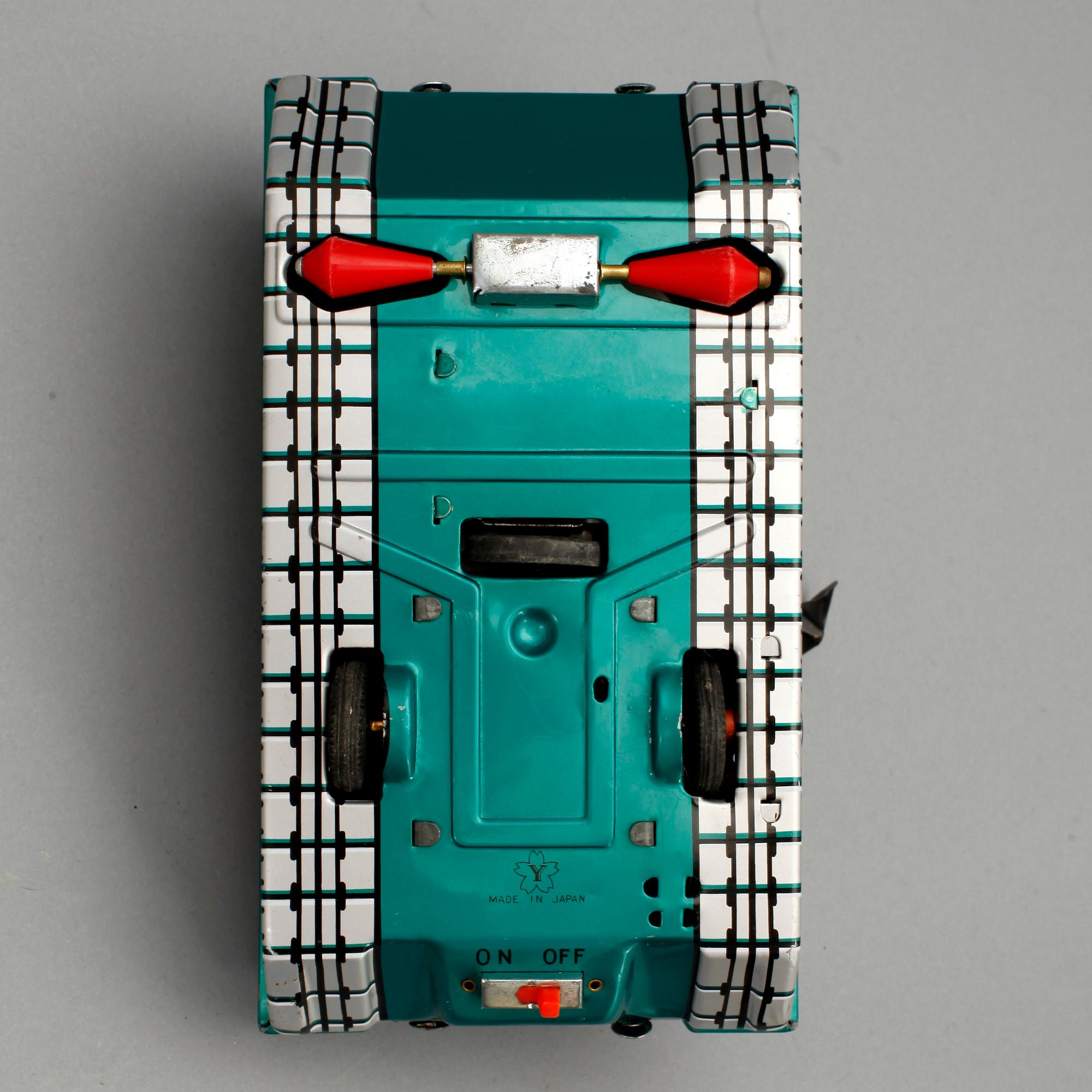 LEKSAKSFORDON, plåt, " Tinplate Space Patrol X-11 Tank", Yonezawa, Japan, ca 1964.