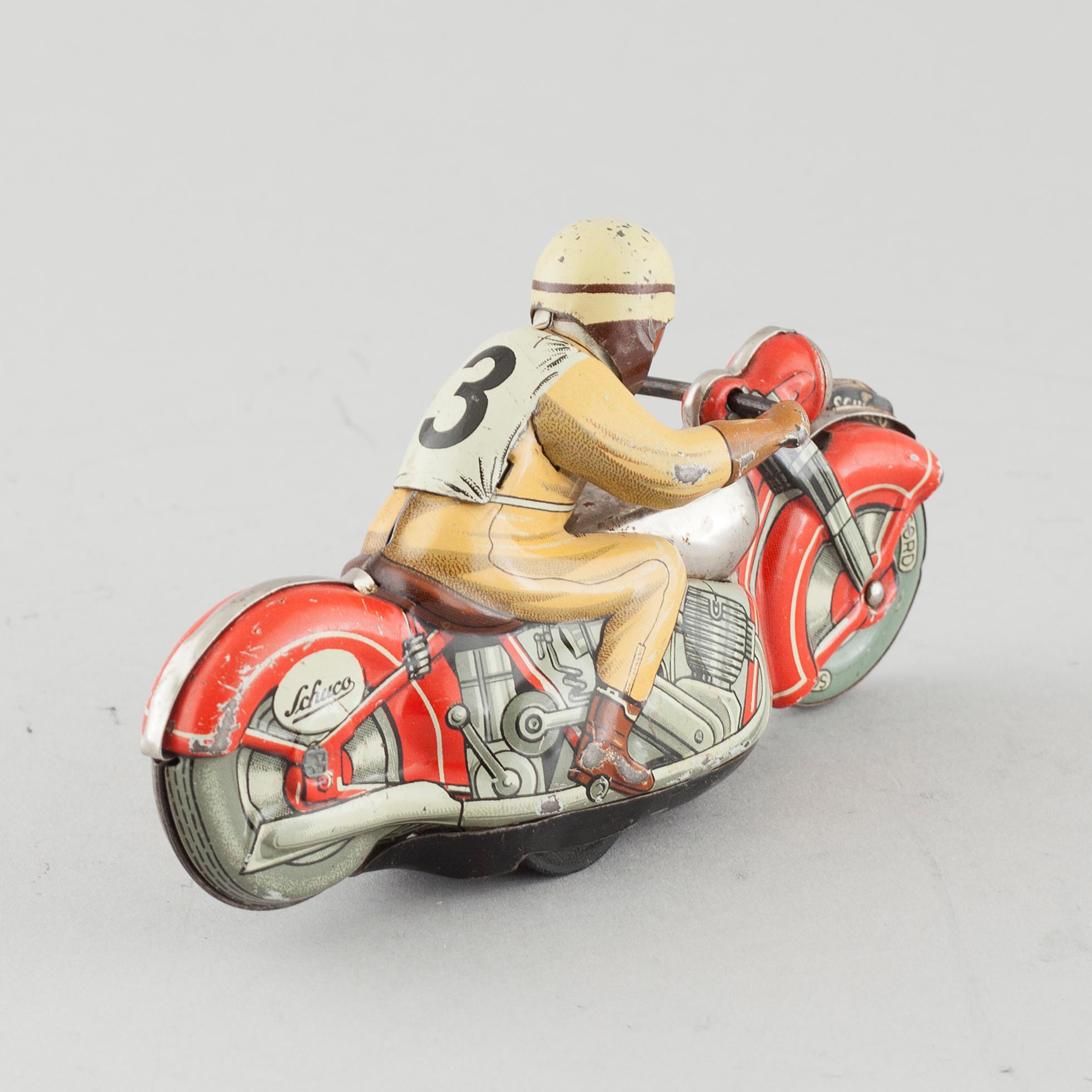 LEKSAK, Schuco Sport motorcykel, Tyskland, 1930/40-tal.