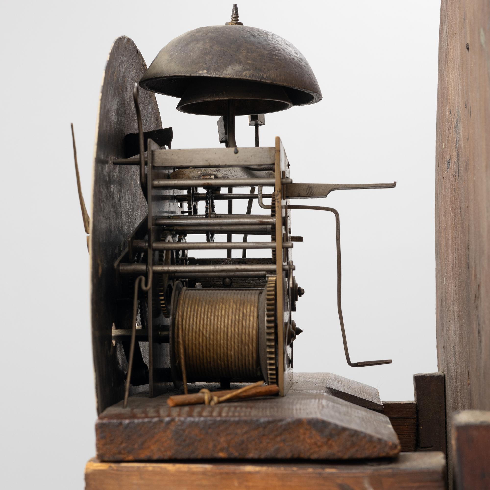 A long-case clock, 19th Century. Stamped with Prince Eugen's emblem.