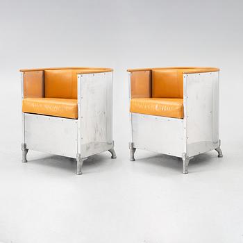 Mats Theselius, armchairs, a pair, "Aluminium Chair", Källemo, Värnamo, after 1990.