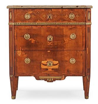 A Gustavian 18th cenury commode attributed to J Hultsten, master 1773.