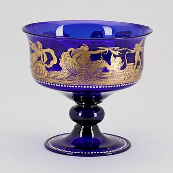 SKÅL PÅ FOT, glas, Italien, omkr 1900.