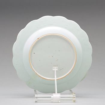 A set of 20 blue and white export porcelain dishes, Qing dynasty, Qianlong (1736-1795).