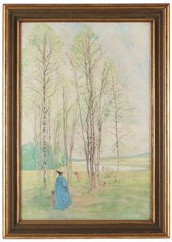 Carl Larsson, ”Våridyll” ("I grönan lund"/"De badande barnen"/"Idyll") [Spring idyll].