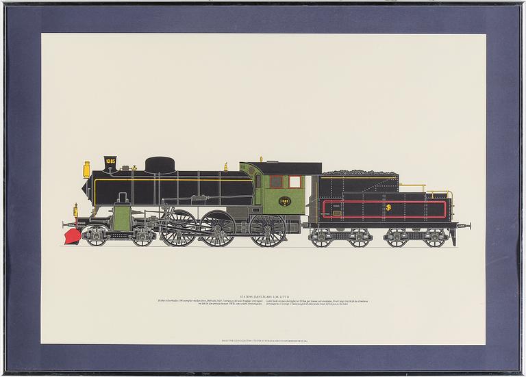 MODELL AV ÅNGLOK, modell A 1001, möjligen utfört av Sture Petterson, Kalmar. Bär datering 1926.