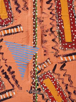 Stephen Buckley, oil on paper on canvas, executed in 1980.