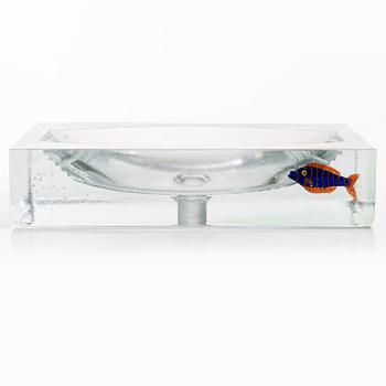 Kjell Engman, Wash basin, glass, "Lagoon", Kosta Boda.