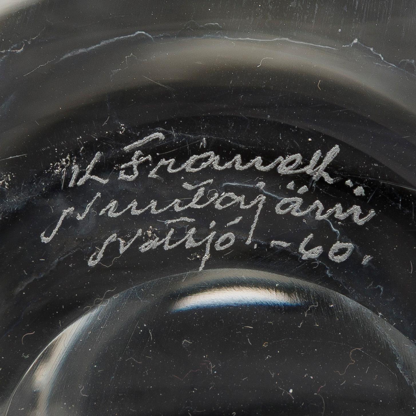 Kaj Franck, karahvi, "Kremlin kellot", lasi, signeerattu K. Franck, Nuutajärvi Notsjö -60.