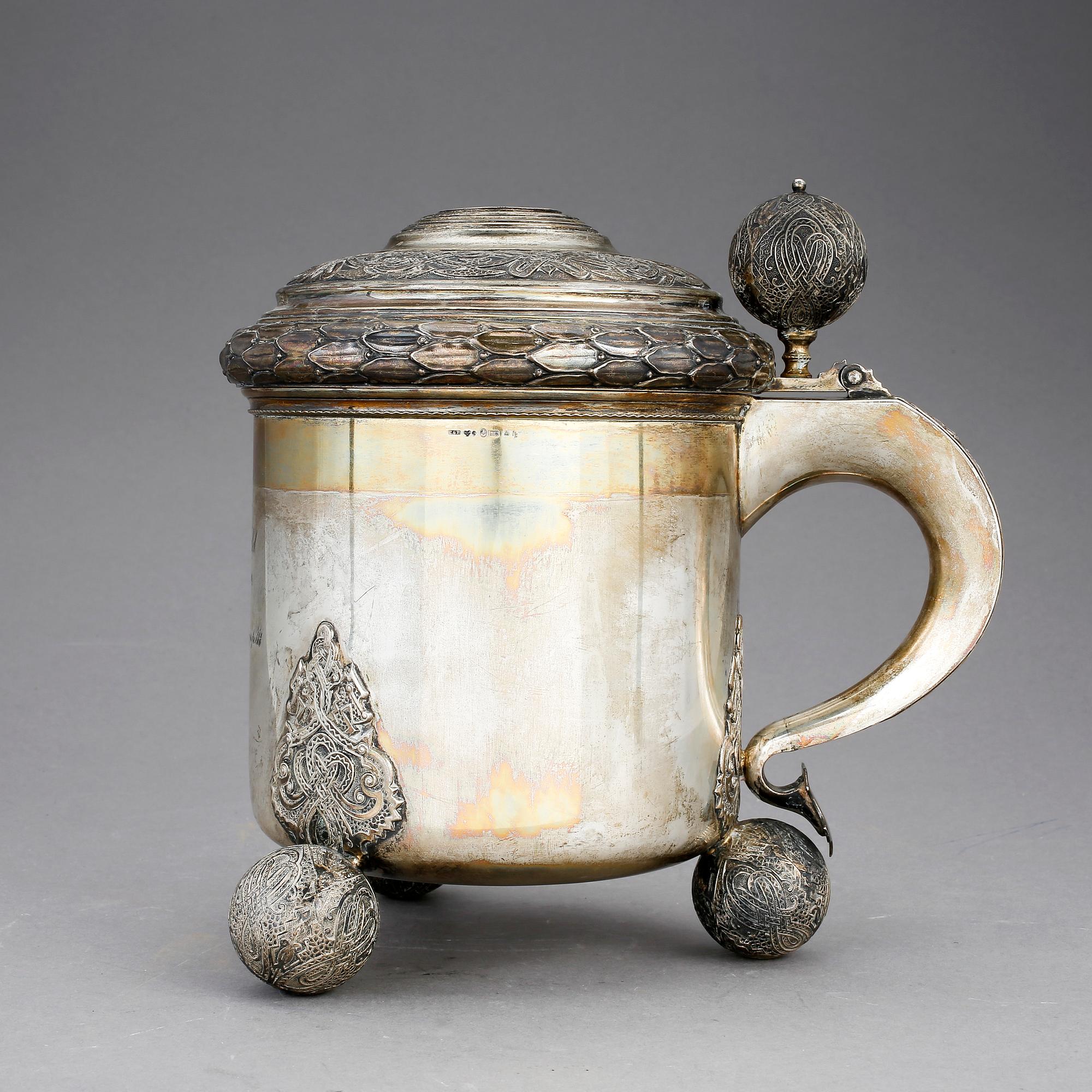 STOP, silver, CG Hallberg, Stockholm, 1938. Vikt 1200 g.