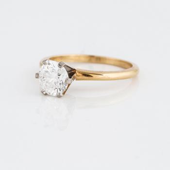 RING, med briljantslipad diamant ca 1.10 ct.