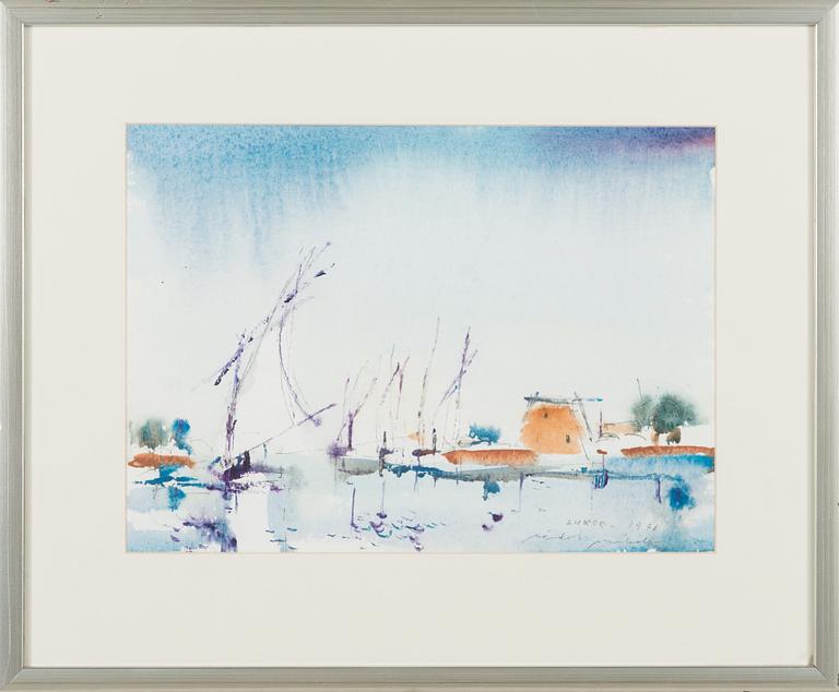 Nandor Mikola, watercolour, signed and dated 1976.