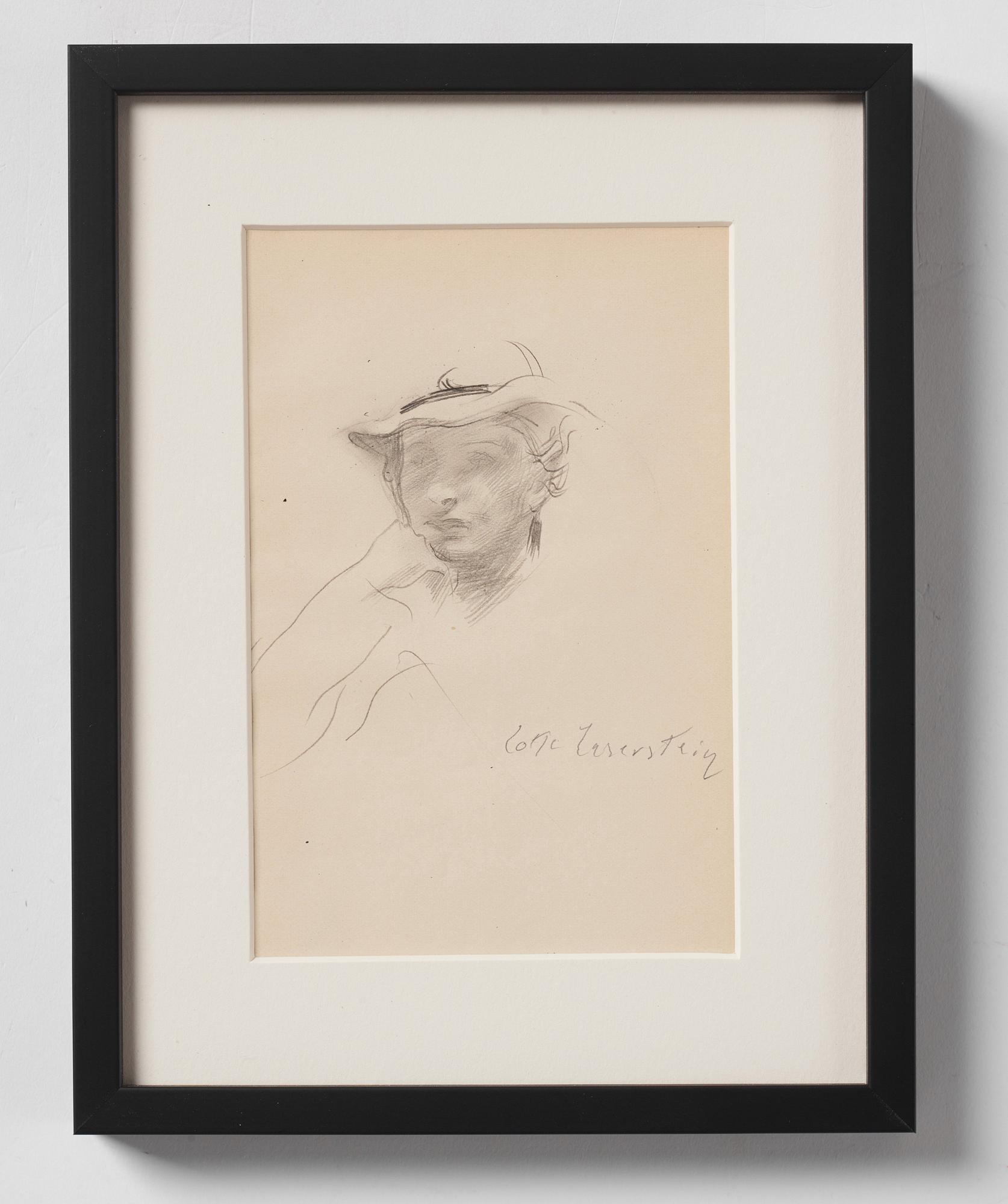 Lotte Laserstein, Självporträtt med hatt.