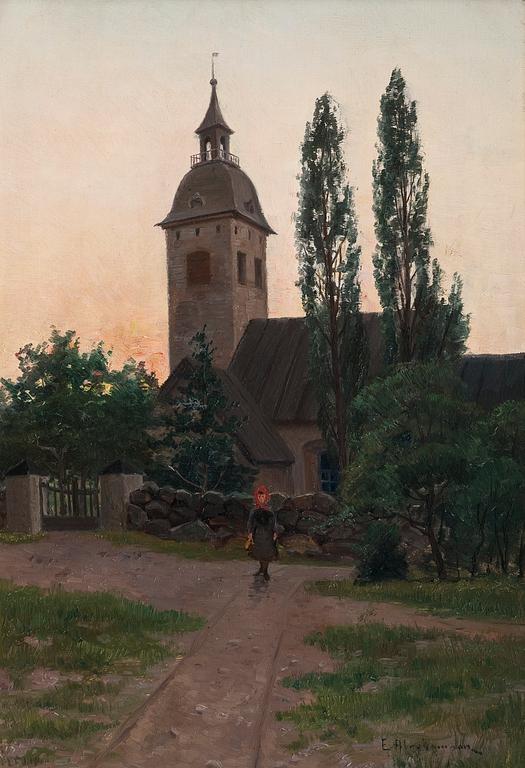 Erik Abrahamsson, IN THE CHURCH YARD.