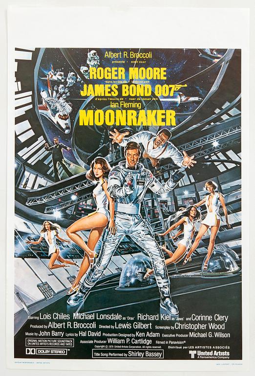 Filmaffisch James Bond "Moonraker" Belgien 1979.