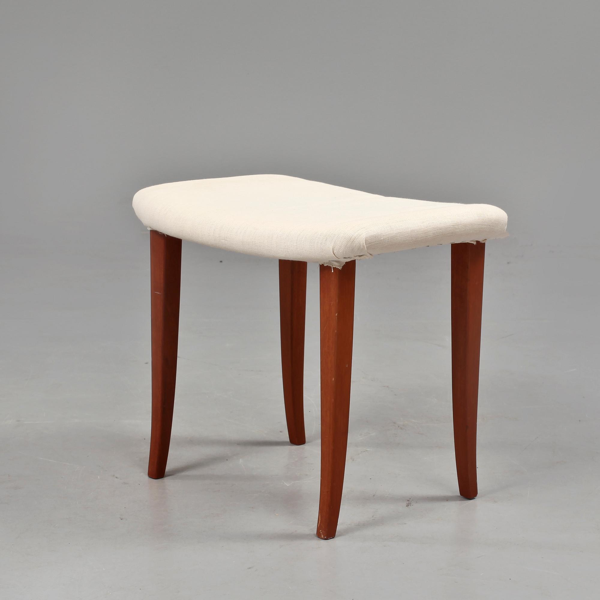 TOALETTBORD, "Birgitta" samt PALL, Carl Malmsten, Bodafors, 1962.