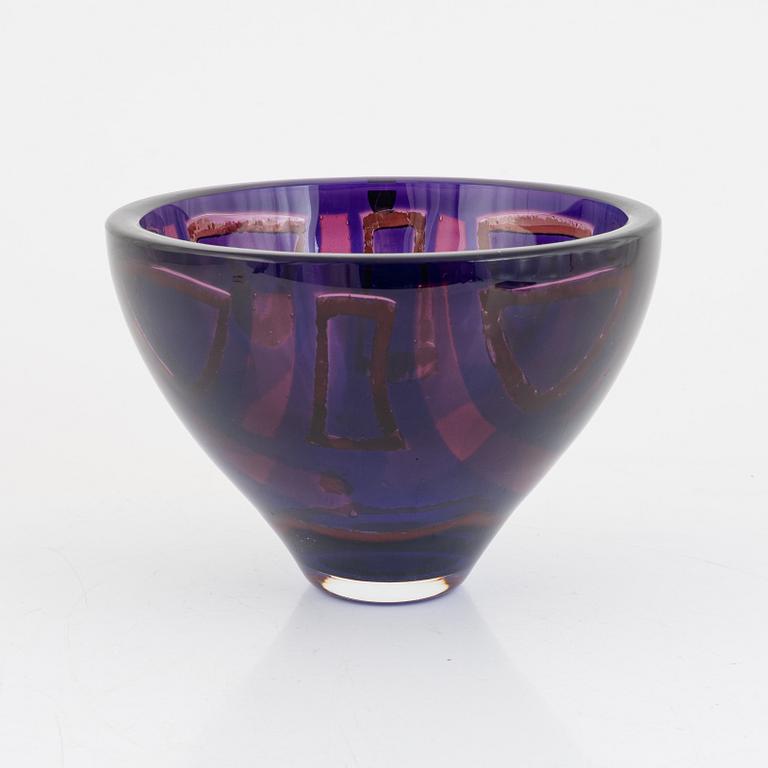 Jan Johansson, a bowl, Orrefors, 1989.