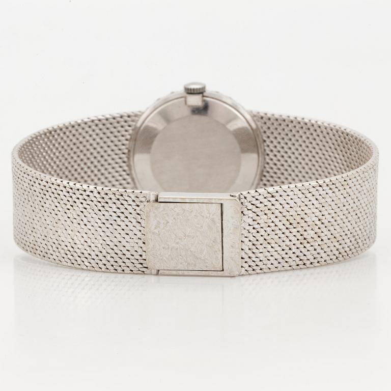 LADIES' WRIST WATCH, 18K white gold with small diamonds 8/8.