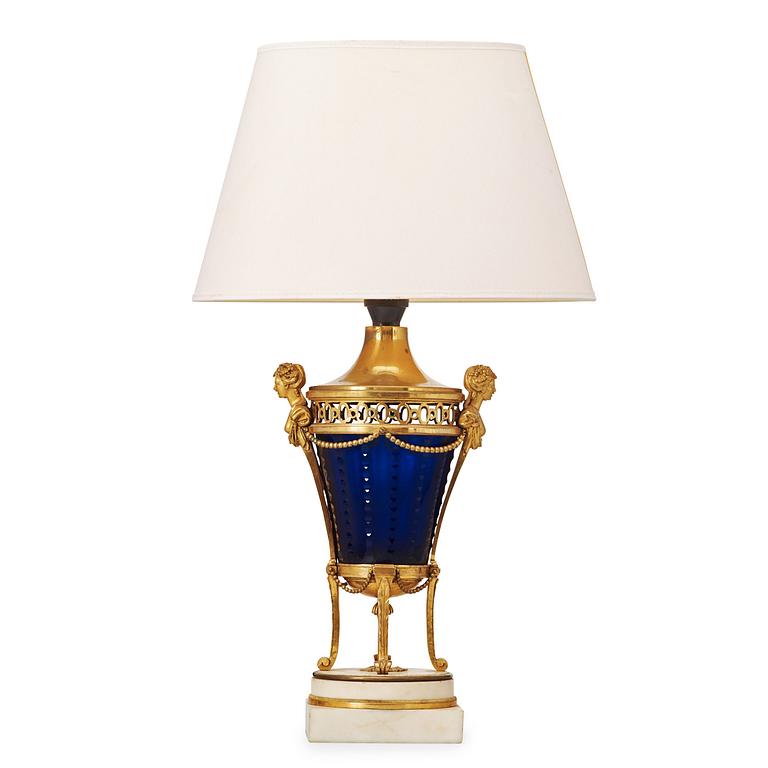 A Louis XVI-style 19th century table lamp.