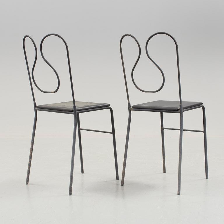 A PAIR OF JONAS BOHLIN "LIV" CHAIRS, Jonas Bohlin Design Stockholm. Labelled underneath the seat.