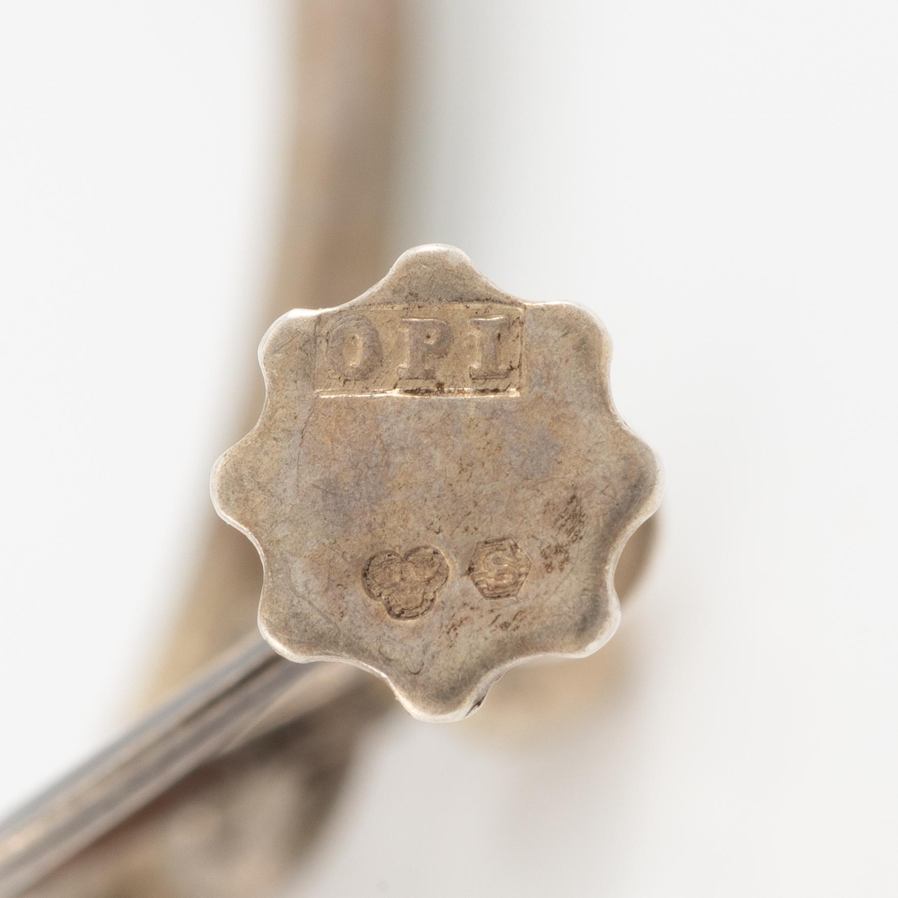 Lars Arby, four pairs of earrings, silver, Gothenburg including 1963 and 1969.