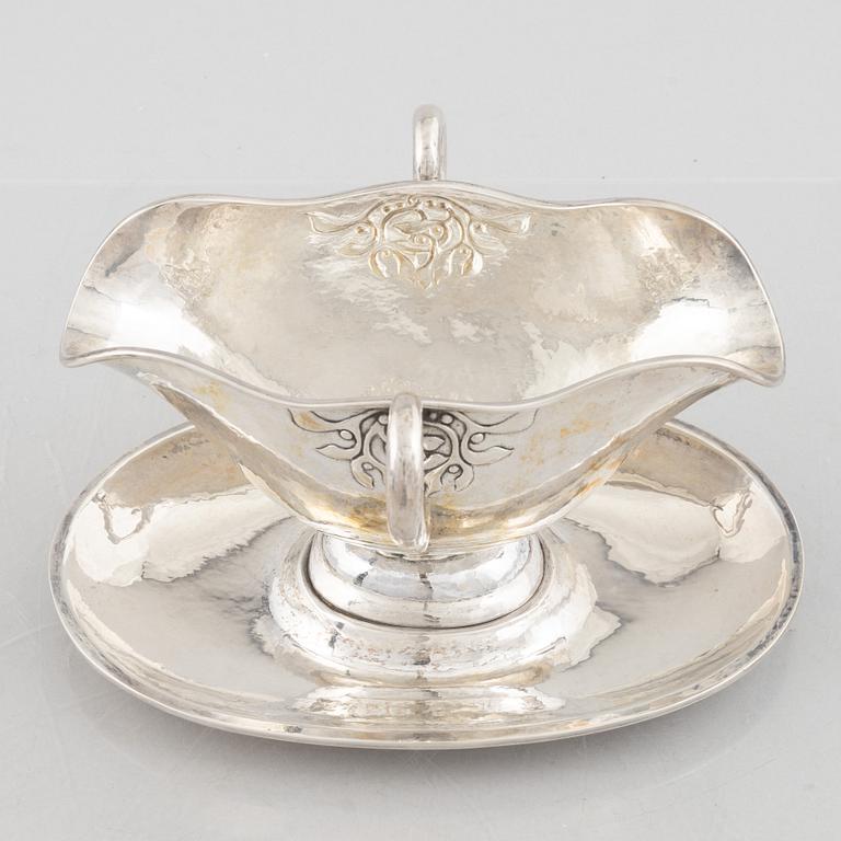 Sauceboat, silver, Fritz Heimbürger, 1926, Denmark.