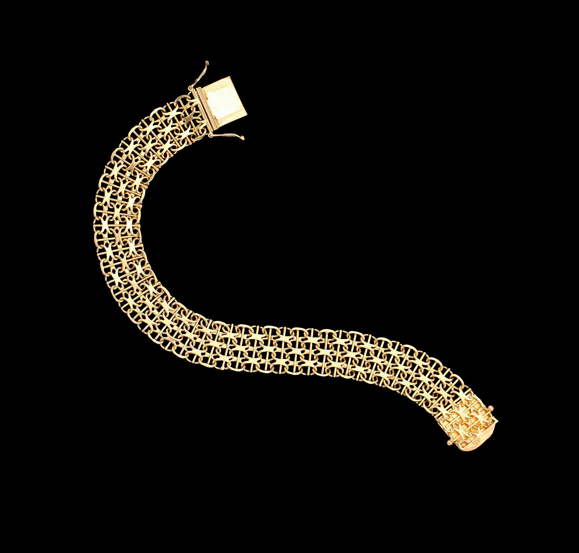 ARMBAND, 18K guld, ÄSA, 1968. Vikt ca 18 g.