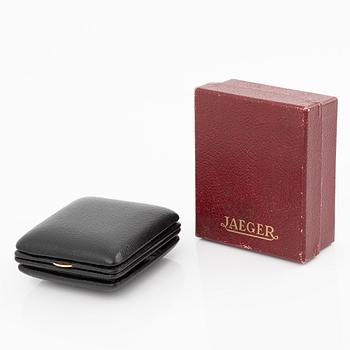 Jaeger, travel alarm clock, 72 x 85 x 34 mm.