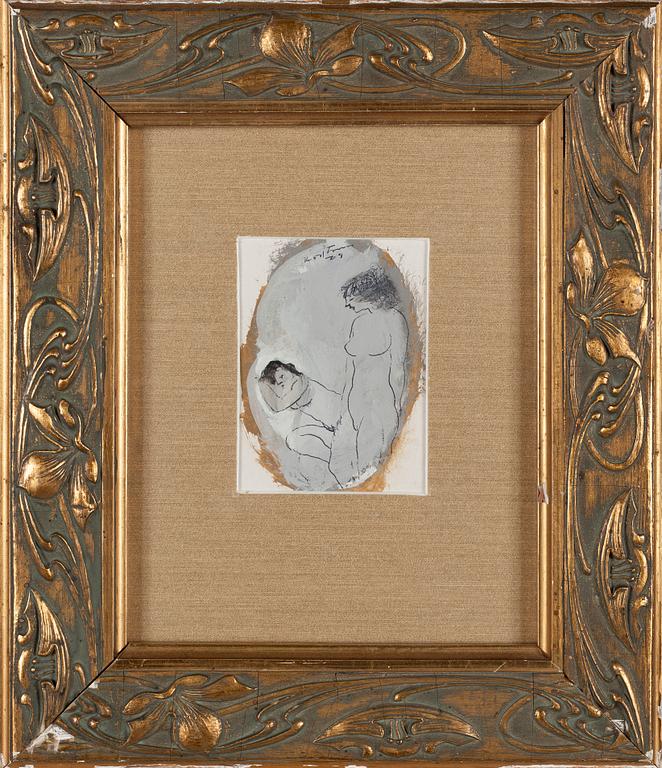 Unto Koistinen, mixed media, signed and dated -69.
