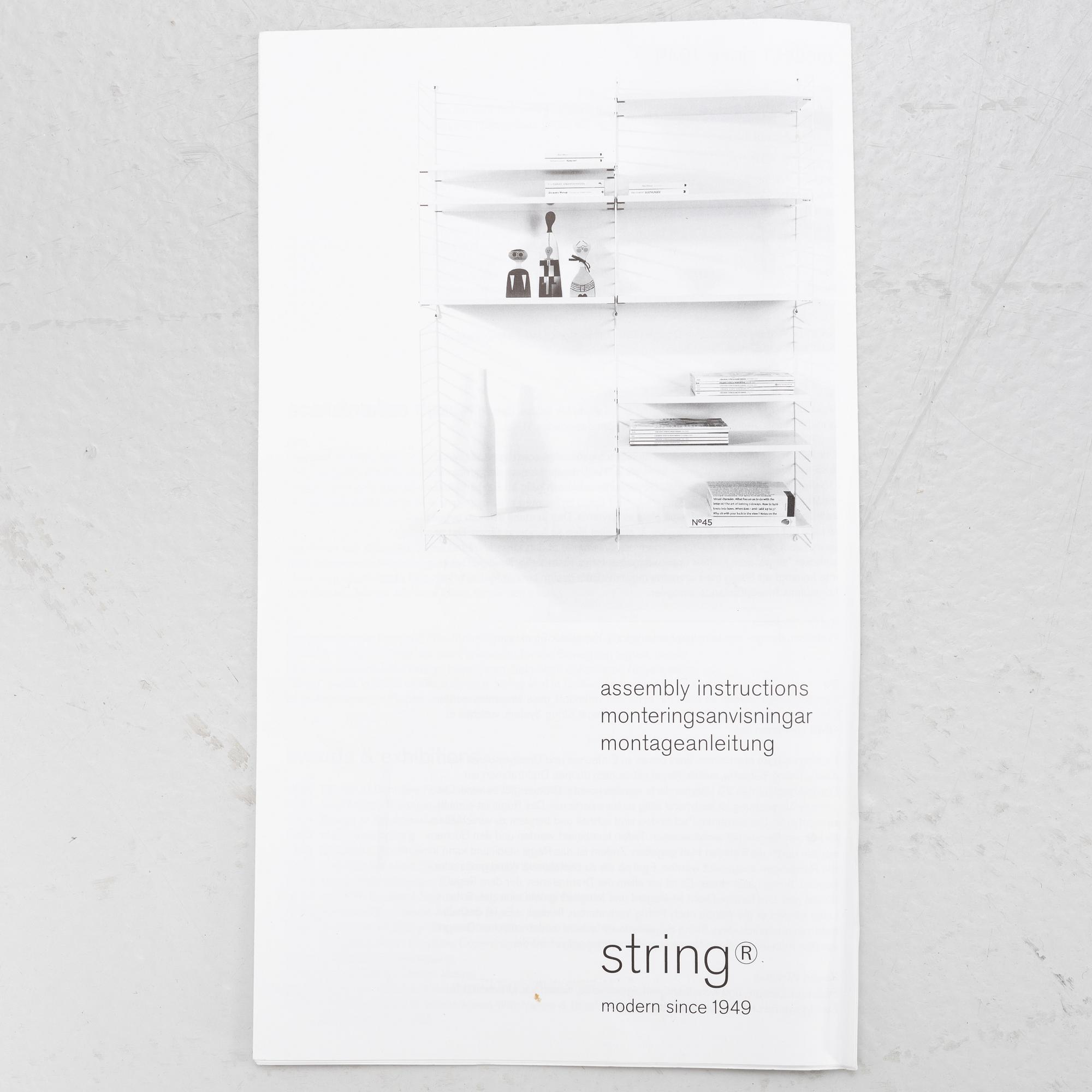 Nils Strinning, shelving system, String, 21st century. - Bukowskis