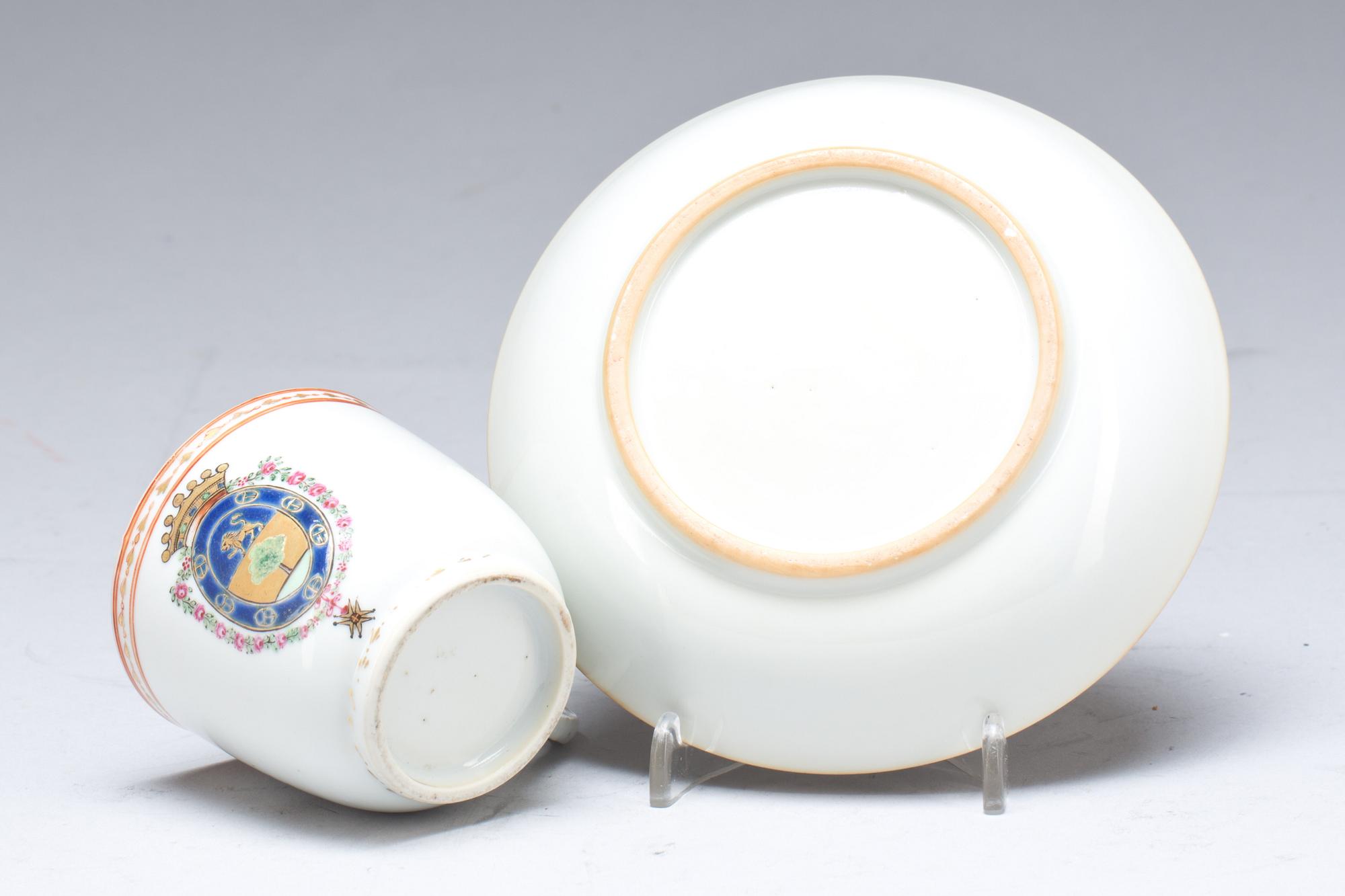 KOPP med FAT, kompaniporslin. Kina, Qianlong (1736-95).