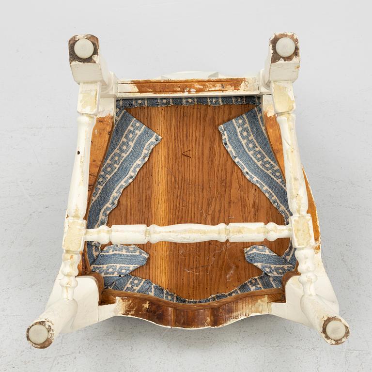 Armchairs, a pair, and chairs, 8 pieces, Rococo style, early 20th century.