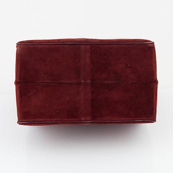 Cartier, A red suede vintage weekendbag.
