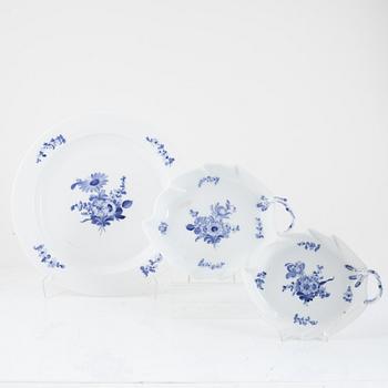 An 80-piece porcelain dinner service, "Blue flower", Royal Copenhagen, Denmark.