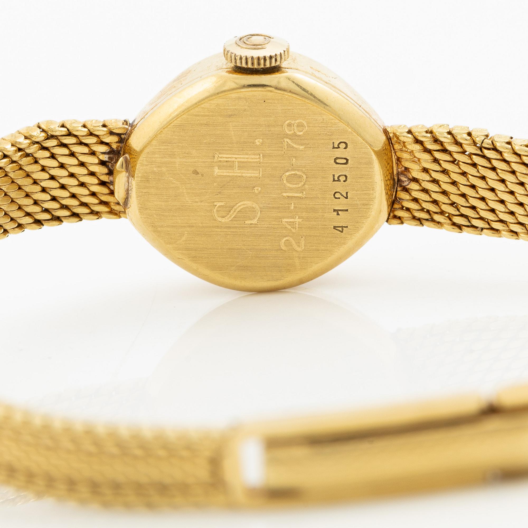 Certina, wristwatch, 15.5 mm, 18K gold.
